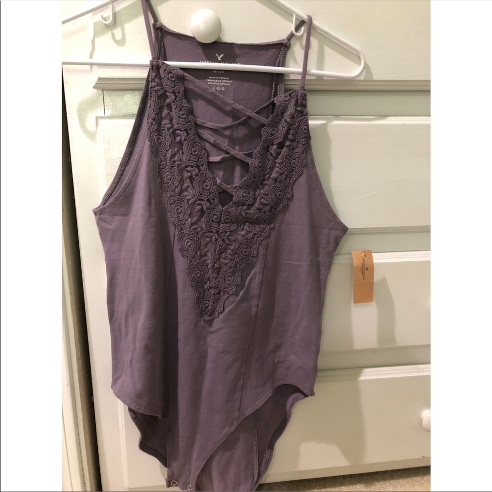 Purple body suit American eagle